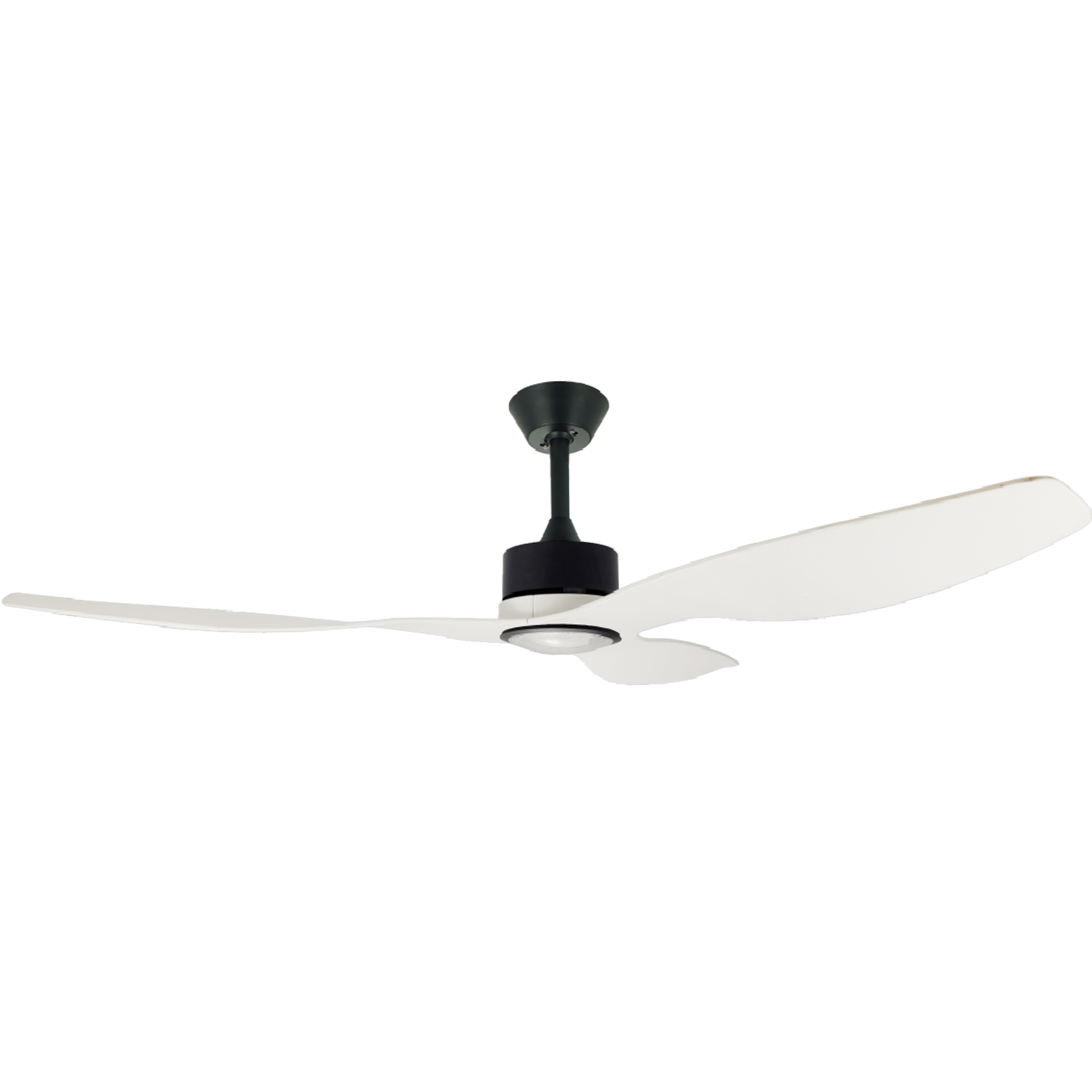Farmhouse Simple Air Cooler DC Ventilador de techo sin escobillas ABS Hoja de plástico LED Negro Ventilador de techo con luz
