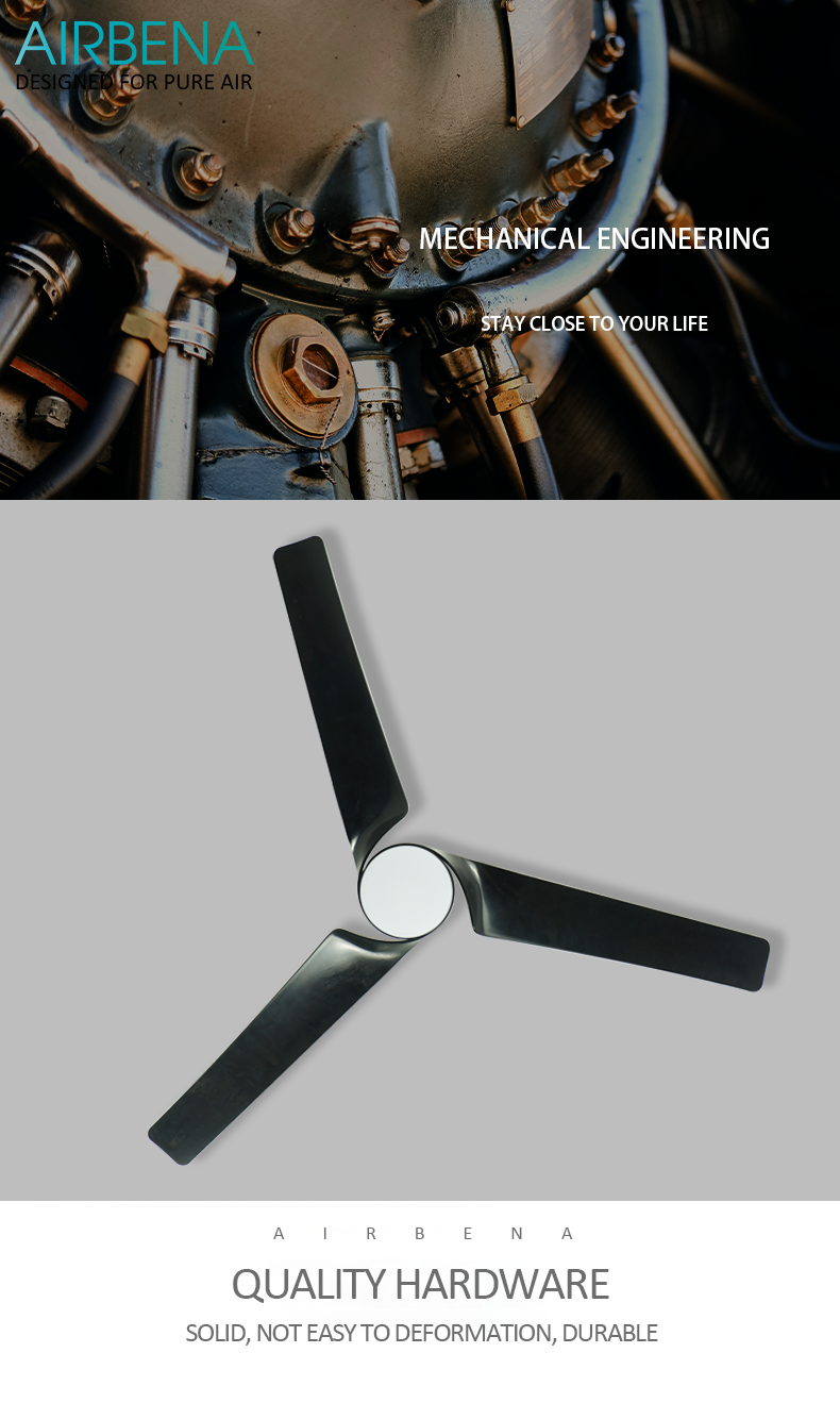 Flujo de aire para ventilador de techo