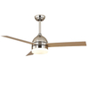 Ventilador de techo de color negro de madera contrachapada de venta caliente Airbena con luz LED